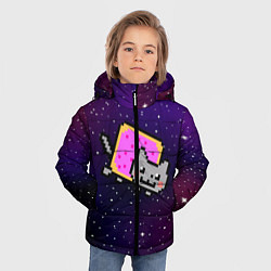 Куртка зимняя для мальчика Nyan Cat, цвет: 3D-черный — фото 2