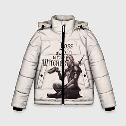 Куртка зимняя для мальчика Toss a coin to your Witcher, цвет: 3D-черный