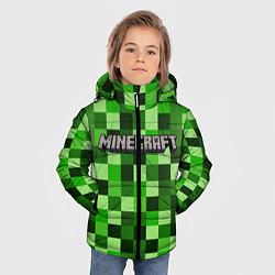 Куртка зимняя для мальчика MINECRAFT CREEPER КАПЮШОН, цвет: 3D-черный — фото 2