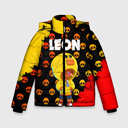 Куртка зимняя для мальчика Brawl Stars Leon Sally, цвет: 3D-черный