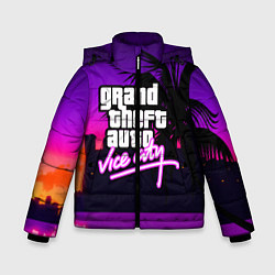 Куртка зимняя для мальчика GTA:VICE CITY, цвет: 3D-черный