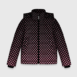Куртка зимняя для мальчика Ромбы, цвет: 3D-черный