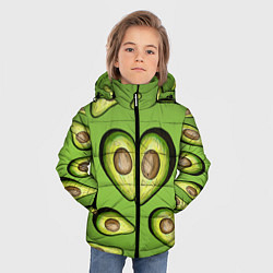 Куртка зимняя для мальчика Люблю авокадо, цвет: 3D-светло-серый — фото 2