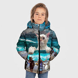 Куртка зимняя для мальчика Морской Кошак, цвет: 3D-черный — фото 2
