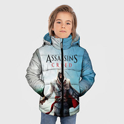 Куртка зимняя для мальчика Assassins Creed, цвет: 3D-светло-серый — фото 2
