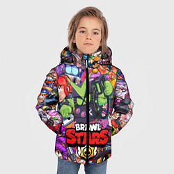 Куртка зимняя для мальчика BRAWL STARS VIRUS 8-BIT, цвет: 3D-черный — фото 2