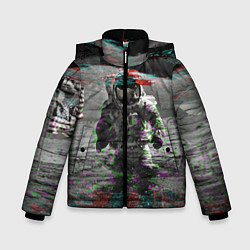 Куртка зимняя для мальчика Космонавт, цвет: 3D-черный