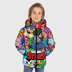 Куртка зимняя для мальчика BRAWL STARS CROW, цвет: 3D-красный — фото 2