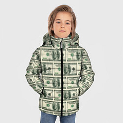 Куртка зимняя для мальчика Денежная тема, цвет: 3D-черный — фото 2