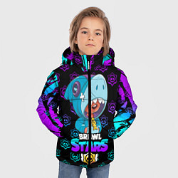 Куртка зимняя для мальчика Brawl stars leon shark, цвет: 3D-черный — фото 2