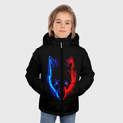 Куртка зимняя для мальчика Волк, цвет: 3D-красный — фото 2