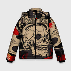Куртка зимняя для мальчика Iron Maiden, цвет: 3D-светло-серый