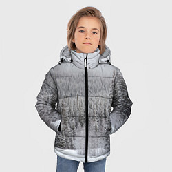 Куртка зимняя для мальчика Зимняя природа, цвет: 3D-красный — фото 2