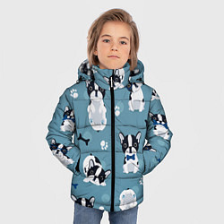 Куртка зимняя для мальчика Собачки, цвет: 3D-светло-серый — фото 2