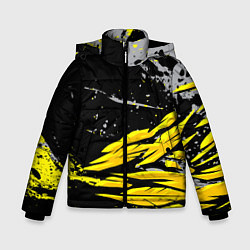 Куртка зимняя для мальчика Форма для фитнеса, цвет: 3D-черный