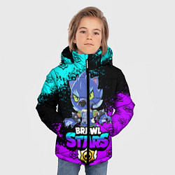 Куртка зимняя для мальчика Brawl stars leon оборотень, цвет: 3D-светло-серый — фото 2