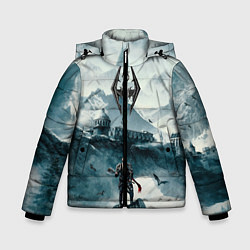Куртка зимняя для мальчика Skyrim Warrior, цвет: 3D-черный