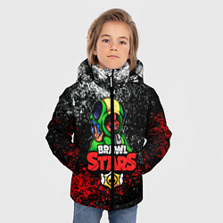 Куртка зимняя для мальчика Brawl Stars:LEON, цвет: 3D-черный — фото 2