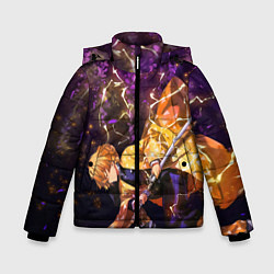 Куртка зимняя для мальчика KIMETSU NO YAIBA, цвет: 3D-светло-серый