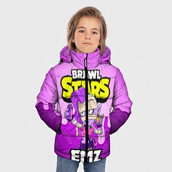 Куртка зимняя для мальчика BRAWL STARS EMZ, цвет: 3D-светло-серый — фото 2