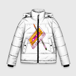 Куртка зимняя для мальчика 90s, цвет: 3D-светло-серый