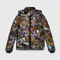 Куртка зимняя для мальчика FNaF стикербомбинг, цвет: 3D-черный