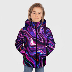 Куртка зимняя для мальчика Abstract Fluid, цвет: 3D-черный — фото 2