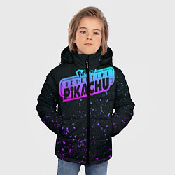 Куртка зимняя для мальчика Детектив Пикачу, цвет: 3D-черный — фото 2