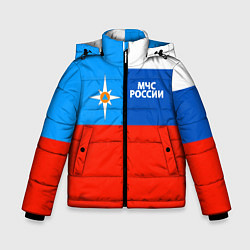 Куртка зимняя для мальчика Флаг МЧС России, цвет: 3D-светло-серый
