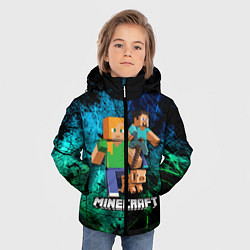 Куртка зимняя для мальчика Minecraft Майнкрафт, цвет: 3D-красный — фото 2