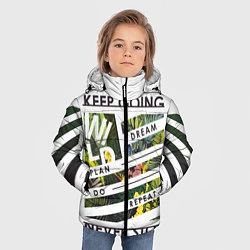 Куртка зимняя для мальчика Off-White: Keep Going, цвет: 3D-черный — фото 2