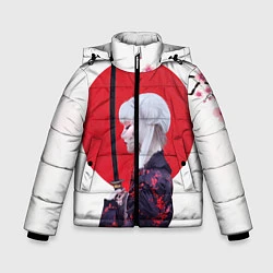 Куртка зимняя для мальчика Самурай, цвет: 3D-черный