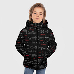 Куртка зимняя для мальчика Математические формулы, цвет: 3D-черный — фото 2