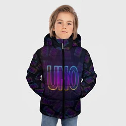 Куртка зимняя для мальчика Little Big: UNO, цвет: 3D-черный — фото 2