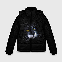 Куртка зимняя для мальчика Кот, цвет: 3D-светло-серый