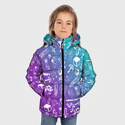Куртка зимняя для мальчика Minecraft pattern, цвет: 3D-черный — фото 2