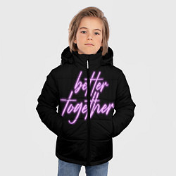 Куртка зимняя для мальчика Вместе лучше, цвет: 3D-черный — фото 2