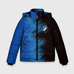 Куртка зимняя для мальчика БМВ, цвет: 3D-светло-серый