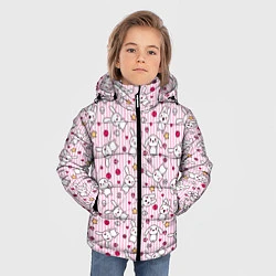 Куртка зимняя для мальчика Зайчики, цвет: 3D-светло-серый — фото 2