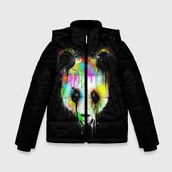 Куртка зимняя для мальчика Панда в краске, цвет: 3D-светло-серый