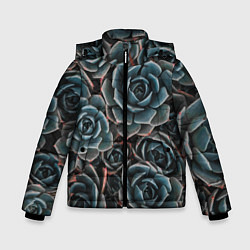 Куртка зимняя для мальчика Цветы Розы, цвет: 3D-светло-серый