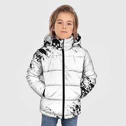 Куртка зимняя для мальчика БЕЛЫЕ ЧЕРЕПА, цвет: 3D-светло-серый — фото 2