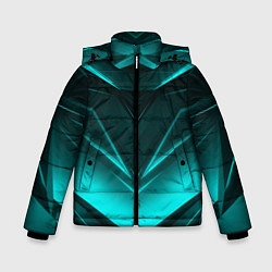 Куртка зимняя для мальчика NEON GEOMETRY STRIPES, цвет: 3D-черный