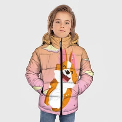 Куртка зимняя для мальчика Милый корги, цвет: 3D-светло-серый — фото 2