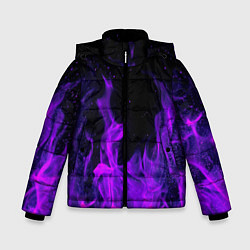 Куртка зимняя для мальчика ФИОЛЕТОВЫЙ ОГОНЬ, цвет: 3D-черный
