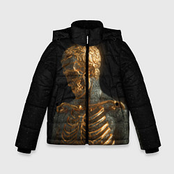 Куртка зимняя для мальчика Скелет В Золоте, цвет: 3D-светло-серый