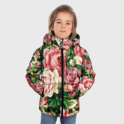 Куртка зимняя для мальчика ЦВЕТЫ, цвет: 3D-черный — фото 2