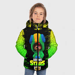 Куртка зимняя для мальчика Бравл Старс Леон, цвет: 3D-черный — фото 2