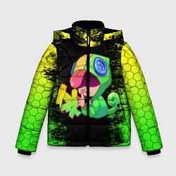 Куртка зимняя для мальчика Бравл Старс Леон, цвет: 3D-черный