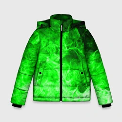 Куртка зимняя для мальчика ОГОНЬ GREEN NEON, цвет: 3D-светло-серый